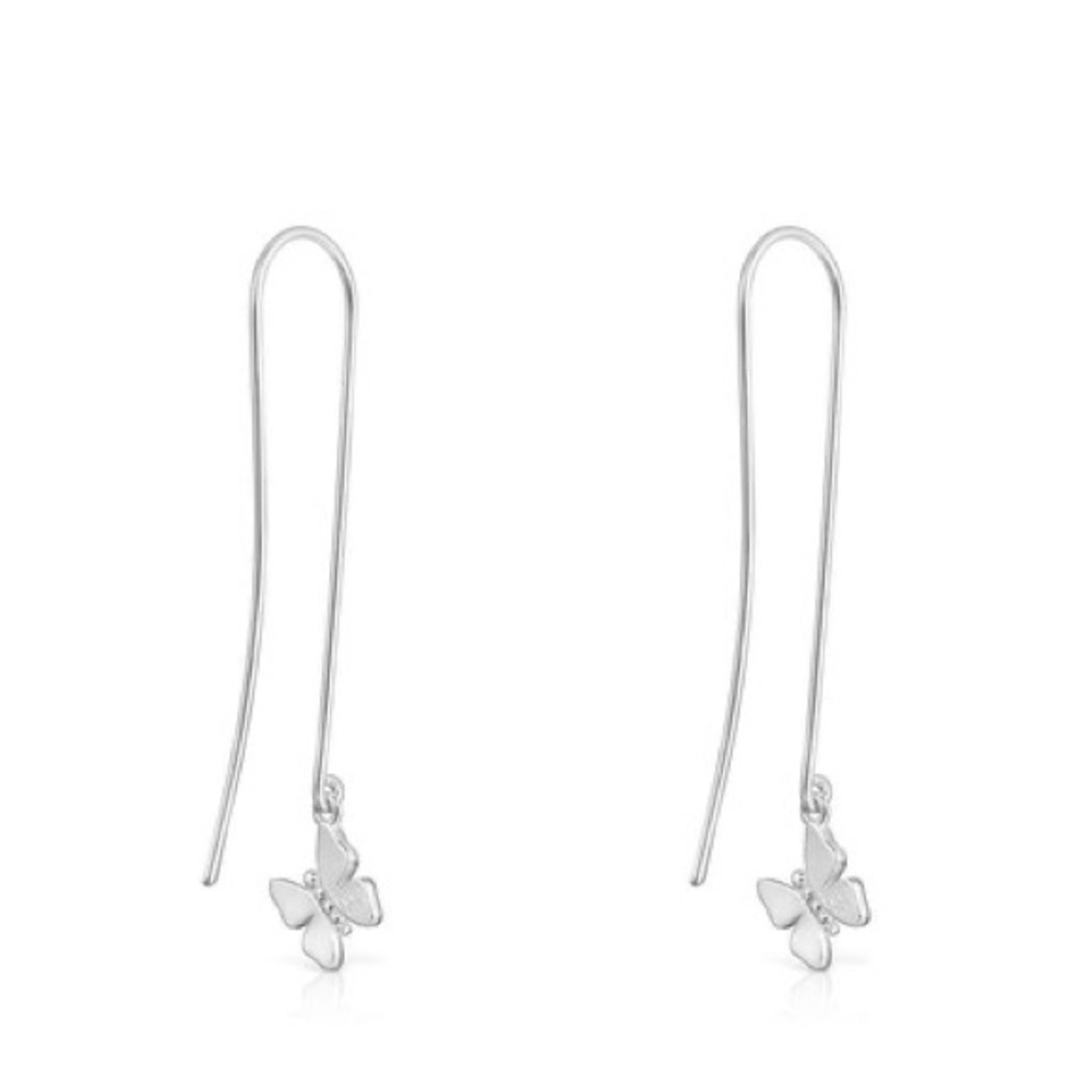 Tous Sterling Silver Long Vita Butterfly Earrings